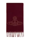 Vivienne Westwood Wool Scarf In Burgundy