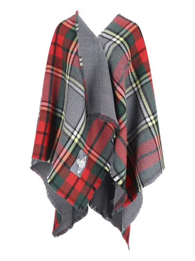 Vivienne Westwood Fringed Plaid Pattern Scarf Accessory In Multi
