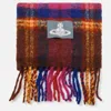 Vivienne Westwood Multicolored Pattern Scarf Fringed Edges In Multi