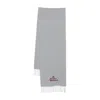 Vivienne Westwood Wool Fringed Scarf In Gray