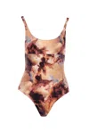 Vivienne Westwood Cherubs Swimsuit Woman Multicolor In Beige