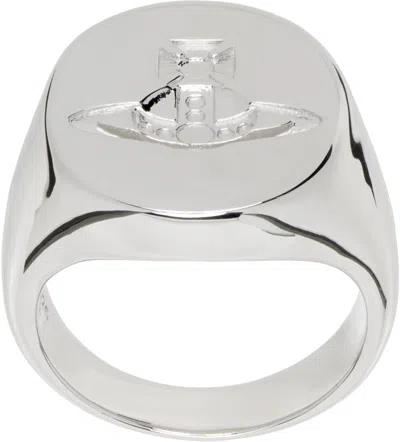 Vivienne Westwood Seal Ring In Silver