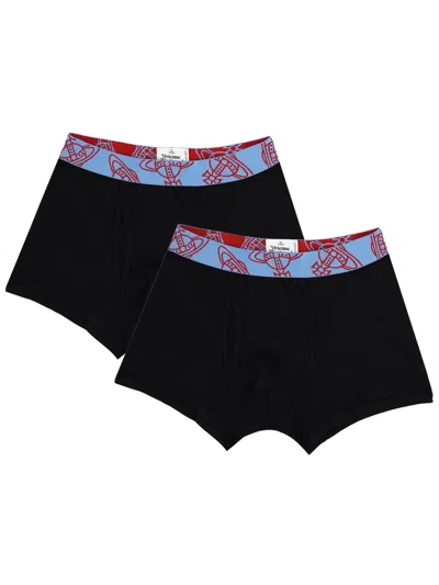 Vivienne Westwood Set Da Due Boxer In Cotone In Black