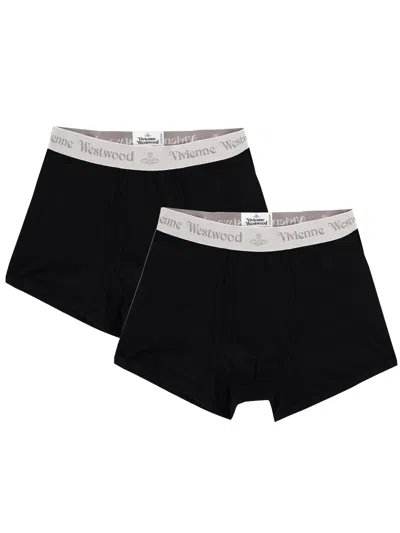 Vivienne Westwood Set Da Due Boxer In Cotone In Black