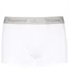 Vivienne Westwood Set Of Two Cotton Boxers With Logoed Elastic Band In White