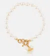 Vivienne Westwood Sheryl Faux Pearl Gold-plated Bracelet In White