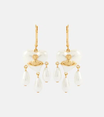 Vivienne Westwood Sheryl Orb Embellished Drop Earrings In Gold