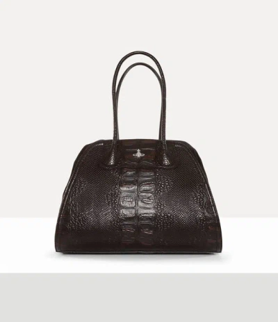 Vivienne Westwood Shirley Holdall Dino-embossed/suede Brown-black