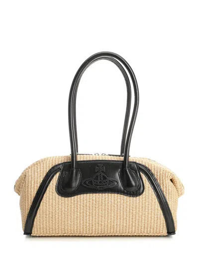 Vivienne Westwood Shirley Shoulder Bags Black In Nude