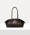 Vivienne Westwood Shirley Small Holdall Dino-embossed/suede Brown-black