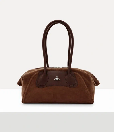 Vivienne Westwood Shirley Small Holdall Leather Chocolate-brown