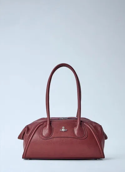 Vivienne Westwood Shirley Small Holdall Shoulder Bag In Burgundy