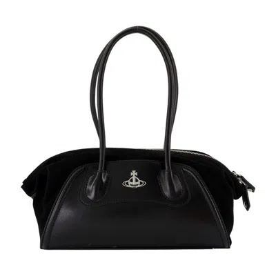 Vivienne Westwood Shirley Small Shoulder Bag In Black
