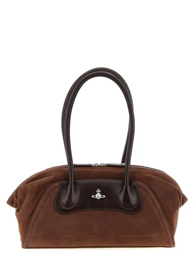 Vivienne Westwood Shirley Small Shoulder Bag In Brown