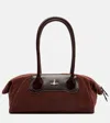 Vivienne Westwood Shirley Small Suede Tote Bag In Brown