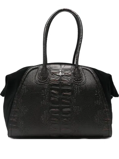 Vivienne Westwood Shirley Tote Bag In Brown