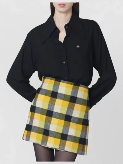 Vivienne Westwood Shirt Featuring Oversized Collar And Long Sleeves In Black
