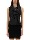 Vivienne Westwood Sleeveless Collared Shirt Button Detailing