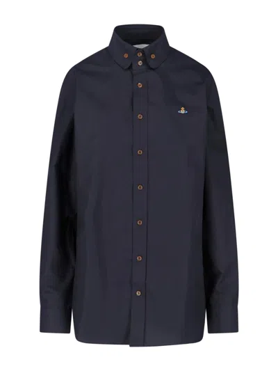 Vivienne Westwood Shirt Two Button Krall In Black