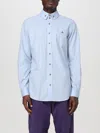 Vivienne Westwood Krall Logo-embroidered Cotton Shirt In Blau