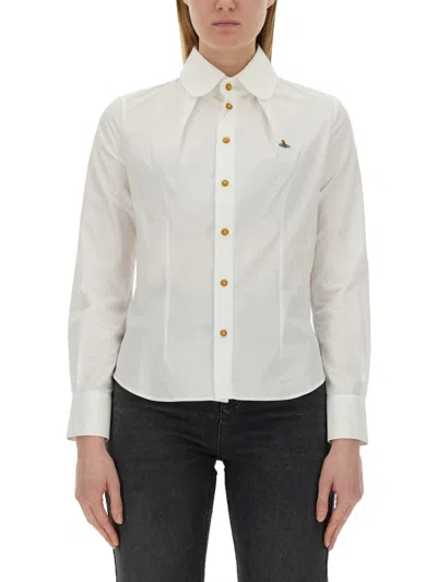 VIVIENNE WESTWOOD VIVIENNE WESTWOOD SHIRT WITH ORB EMBROIDERY