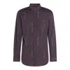 Vivienne Westwood Striped Pattern Button-down Collar Long Sleeves Shirt In Purple