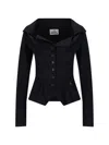 Vivienne Westwood Mens Black Monday Puffed-shoulders Cotton Shirt In Black