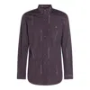Vivienne Westwood Striped Pattern Button-down Collar Long Sleeves Shirt In Brown