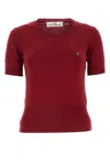 Vivienne Westwood Red Embroidered Logo Sweater In Red