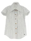 Vivienne Westwood Blackwhite Twisted Bagatelle Shirt In White