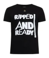 Vivienne Westwood Ripped And Ready Peru T-shirt Organic Rib Jersey Black M Unisex In Black