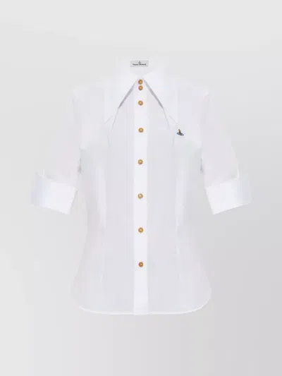 VIVIENNE WESTWOOD SHORT SLEEVED COTTON SHIRT