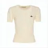 Vivienne Westwood Short-sleeved Fitted Sweater With Peplum Hem In Neutral