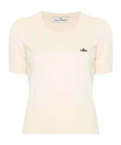 Vivienne Westwood Short-sleeved Knitted T-shirt In Yellow
