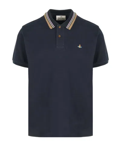 Vivienne Westwood Short-sleeved Polo Shirt In Blue