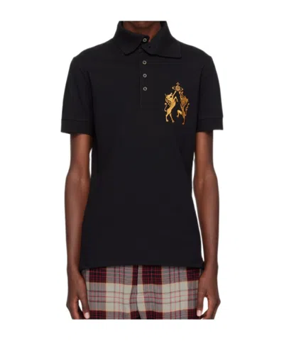 Vivienne Westwood Short-sleeved Polo Shirt In Black