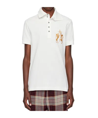 Vivienne Westwood Short-sleeved Polo Shirt In White