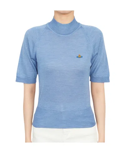 Vivienne Westwood Short-sleeved Sweater In Blue