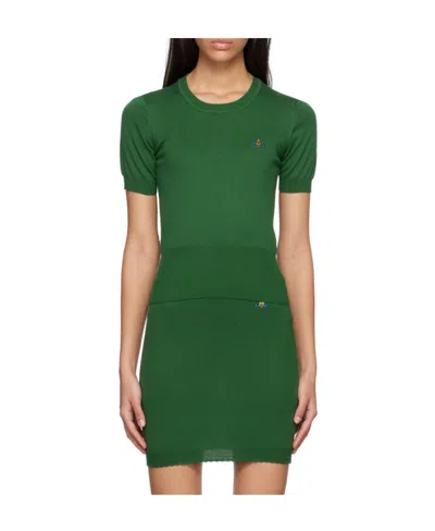 Vivienne Westwood Short-sleeved Sweater In Green