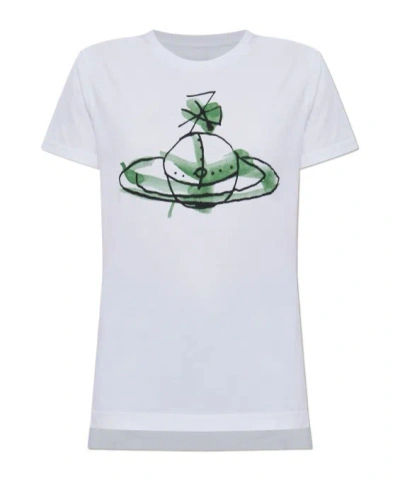VIVIENNE WESTWOOD VIVIENNE WESTWOOD ORB PRINTED CREWNECK T-SHIRT