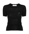 Vivienne Westwood Bea Short Sleeve Sweater In Black