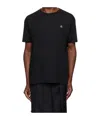 Vivienne Westwood Organic Cotton T-shirt With Signature Orb Logo In Black