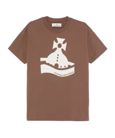 Vivienne Westwood Brown Sunken Orb Classic T-shirt