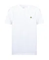 Vivienne Westwood White Crewneck T-shirt With Orb Logo Detail On The Front In Cotton Woman In White