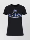 Vivienne Westwood Classic Black T-shirt With Iconic Orb Print In Black