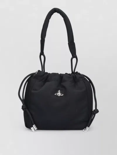 Vivienne Westwood Shoulder Bag Adjustable Strap Lightweight Design In Black