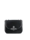Vivienne Westwood Womens Black Linda Logo-plaque Leather Cross-body Bag In Black