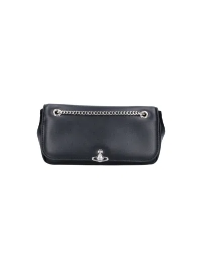 Vivienne Westwood Shoulder Bag Chain In Black