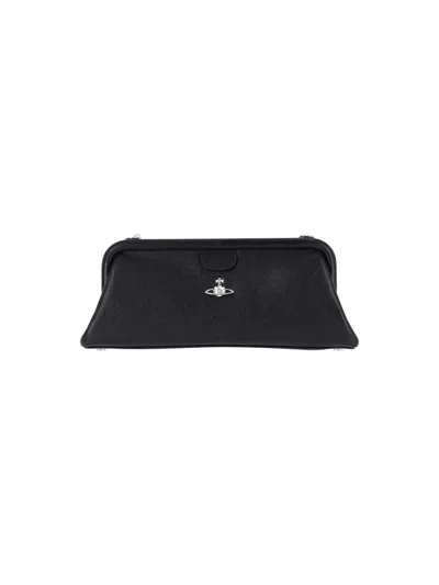 Vivienne Westwood Shoulder Bag "jane Frame" In Black