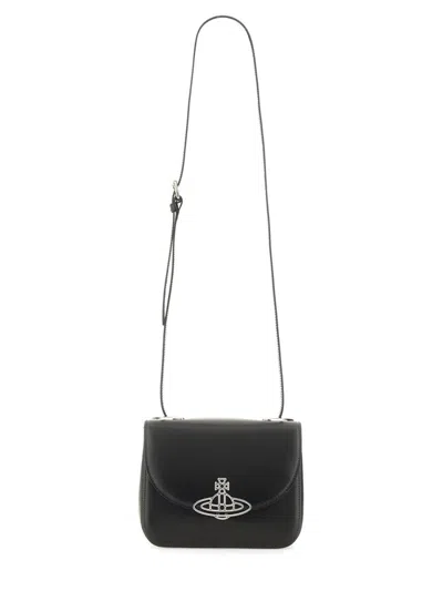 Vivienne Westwood Linda Crossbody Bag Adjustable Strap In Black